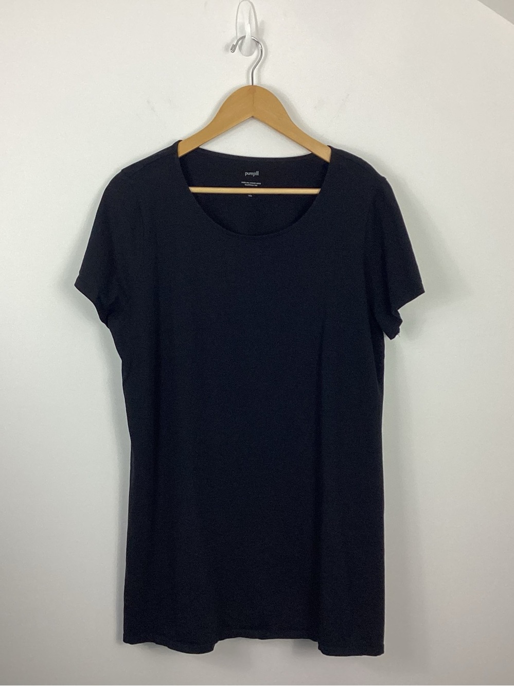 Purejill Black Elliptical Tee Size Meduim Tall